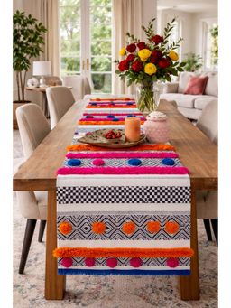 THROW PILLOW - White Bohemian Table Runner