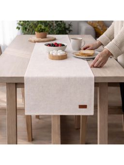 THROW PILLOW - Beige Neutral Cotton Weaved Table Runner