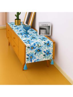 THROW PILLOW - Elegant White Watercolour Floral Console Runner