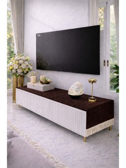 THROW PILLOW - Dark Brown Fringe Tv Unit Runner