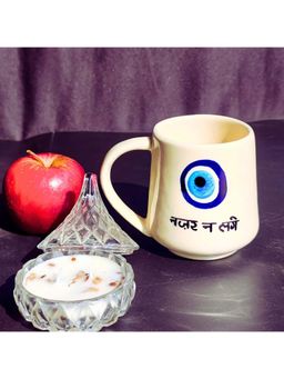 TheYUGO - Beige Touch Wood Nazar Naa Mug