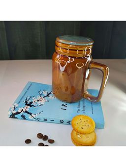 TheYUGO - Umber Brown Tea & Coffee Mug with Lid
