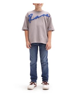 RARE ONES - Blue Cotton Blend Relaxed Fit Jeans