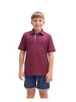 RARE ONES - Pink Regular Fit Jacquard Polo T-Shirt
