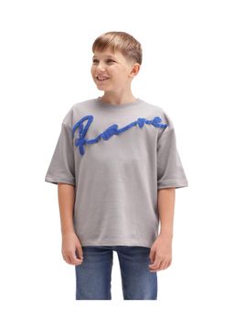 RARE ONES - Grey Embroidered Oversized T-Shirt