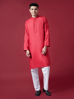 Fabindia - Viscose Tussar Solid Long Kurta