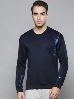 Alcis - Men Navy Blue Printed Sweatshirt