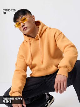 The Souled Store - Solids Apricot Men Oversized Hoodie