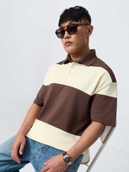 The Souled Store - Oversized Polo Nutmeg Men Oversized Polo T-Shirt