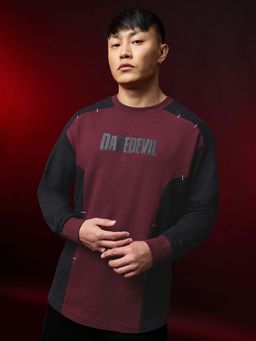 The Souled Store - Official Marvel Daredevil Fearless Men Oversized Full Sleeve T-Shirt