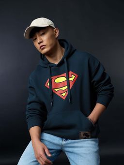 The Souled Store - Official Dc Comics Superman Invincible Men Oversized Hoodie