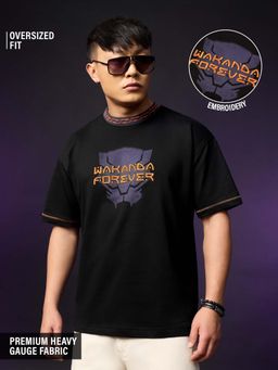 The Souled Store - Official Marvel Black Panther Wakanda Tribe Men Oversized T-Shirt