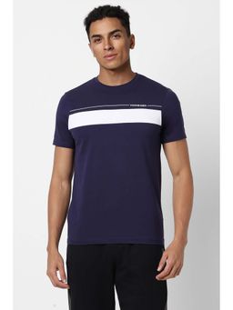 Van Heusen - Men Navy Printed Crew Neck T-Shirt