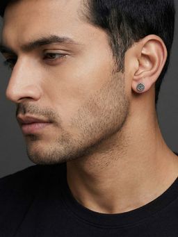 GIVA - 925 Oxidised Silver Zen Circle Earring