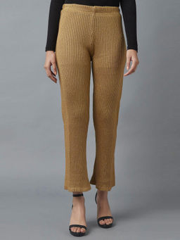 Elleven - Eleven Beige Winter Shiny Palazzo