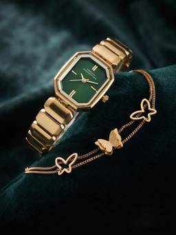 French Connection - Women Analog Stylish Green Dial and Premium Strap-FCGS09-B (M)