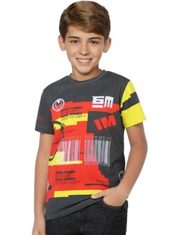 Jack & Jones Junior - Boys X Marvel Black Iron Man Crew Neck T-shirt