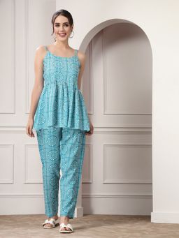 Stylum - Womens Printed Rayon Co Ord (Set of 2)