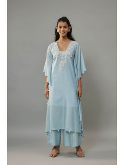THE AARYA - Alurra Blue Kaftan with Palazzo (Set of 2)