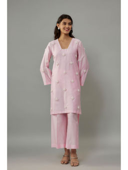 THE AARYA - Aylin Pink Kurta with Palazzo (Set of 2)
