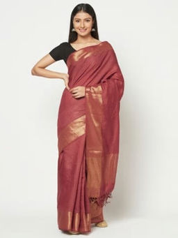 Fabindia - Silk Tussar Loom Woven Sari