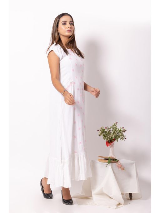 cotton chikankari dress House Of Kari(Chikankari Clothing)
