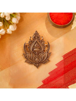Cosa Nostraa - Antique Gold Brass Shakti Kamal Brooch for Men