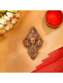 Cosa Nostraa - Antique Gold Brass Maa Mahima Brooch for Men
