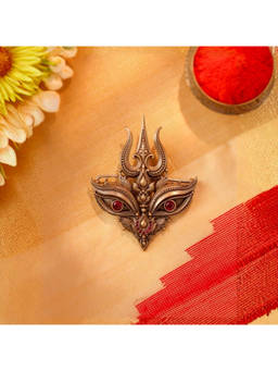 Cosa Nostraa - Antique Gold Brass Raudramukhi Brooch for Men