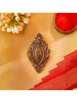 Cosa Nostraa - Antique Gold Brass Divya Nayan Brooch for Men