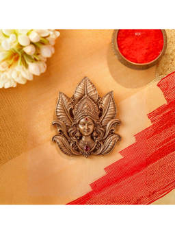 Cosa Nostraa - Antique Gold Brass Durga Kamal Brooch for Men