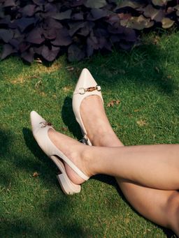 Peach Flores - Rome Leather Sandals Heels