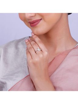 GIVA - 925 Silver Sathiya Ring, Adjustable for Women