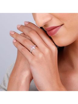 GIVA - 925 Silver Sathiyaan Ring,Adjustable for Women