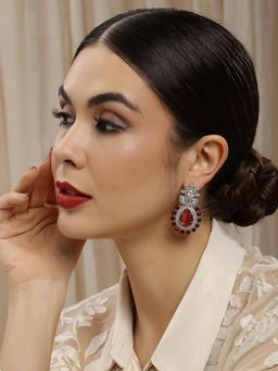 Ritu Singh - Ruby and Diamond Drop Earrings
