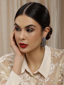 Ritu Singh - Crystal Half Loops Drop Earrings