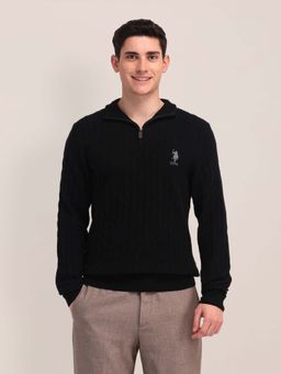 U.S. POLO ASSN. - Solid Black Men's Sweatshirt