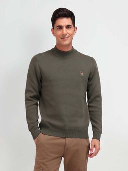 U.S. Polo Assn. Denim Co. - Solid Olive Green Men's Sweatshirt