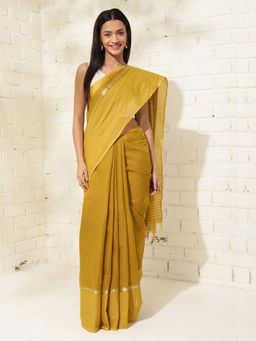 Fabindia - Mustard Cotton Sari