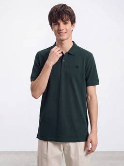 R&B - Green Collar Neck Polo T-Shirt