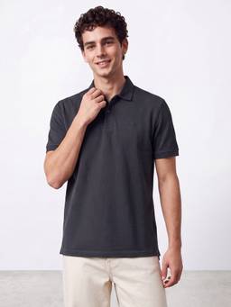 R&B - Men's Grey Collar Neck Polo T-Shirt