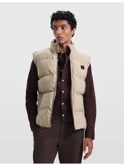 Arrow Sports - Arrow Sport Sleeveless Beige Puffer Jacket