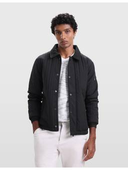 Arrow Sports - Arrow Sport Striped Quilted Black Jacket