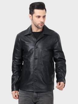 Justanned - Solid Black Raven Luxe Leather Jacket