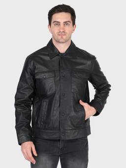Justanned - Solid Black Legacy Leather Jacket
