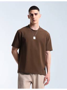 Flying Machine - Brown Crew Neck T-Shirt