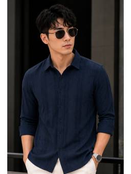 Parcel Yard - Grey Summer Wear Full Sleeve Striped Shirt