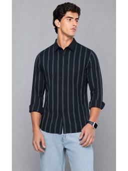 Parcel Yard - Black Summer Wear Full Sleeve Striped Shirt