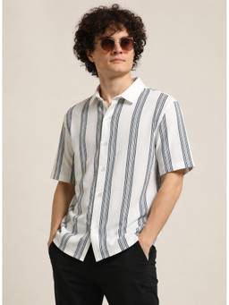 Parcel Yard - Multi-Color Summer Wear Half Sleeve Striped Shirt
