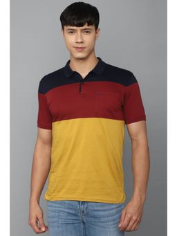 Allen Solly - Men Multi Colorblock Polo Neck T-Shirt